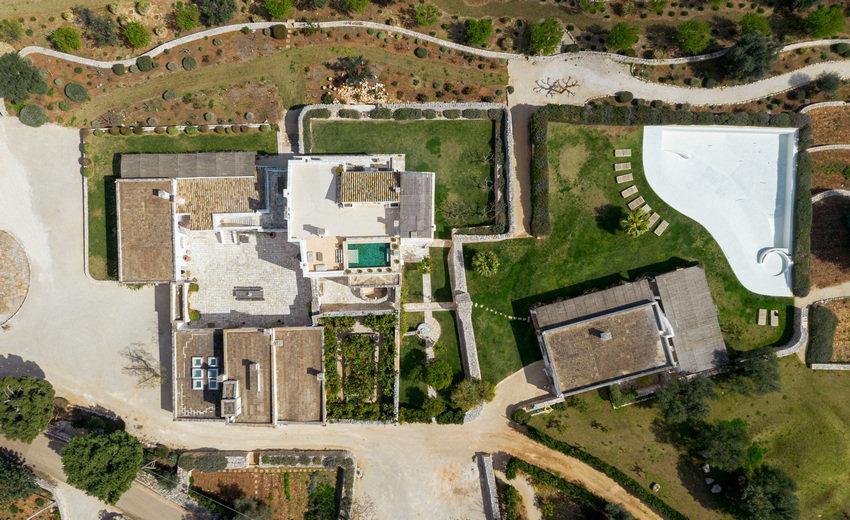 Masseria Petrarolo aerial view