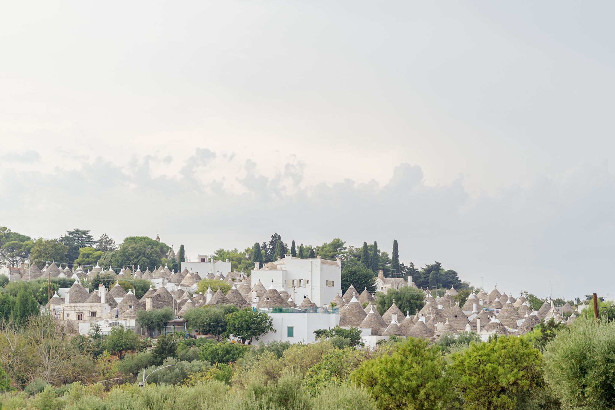 The traditional trulli rooftops of Alberobello