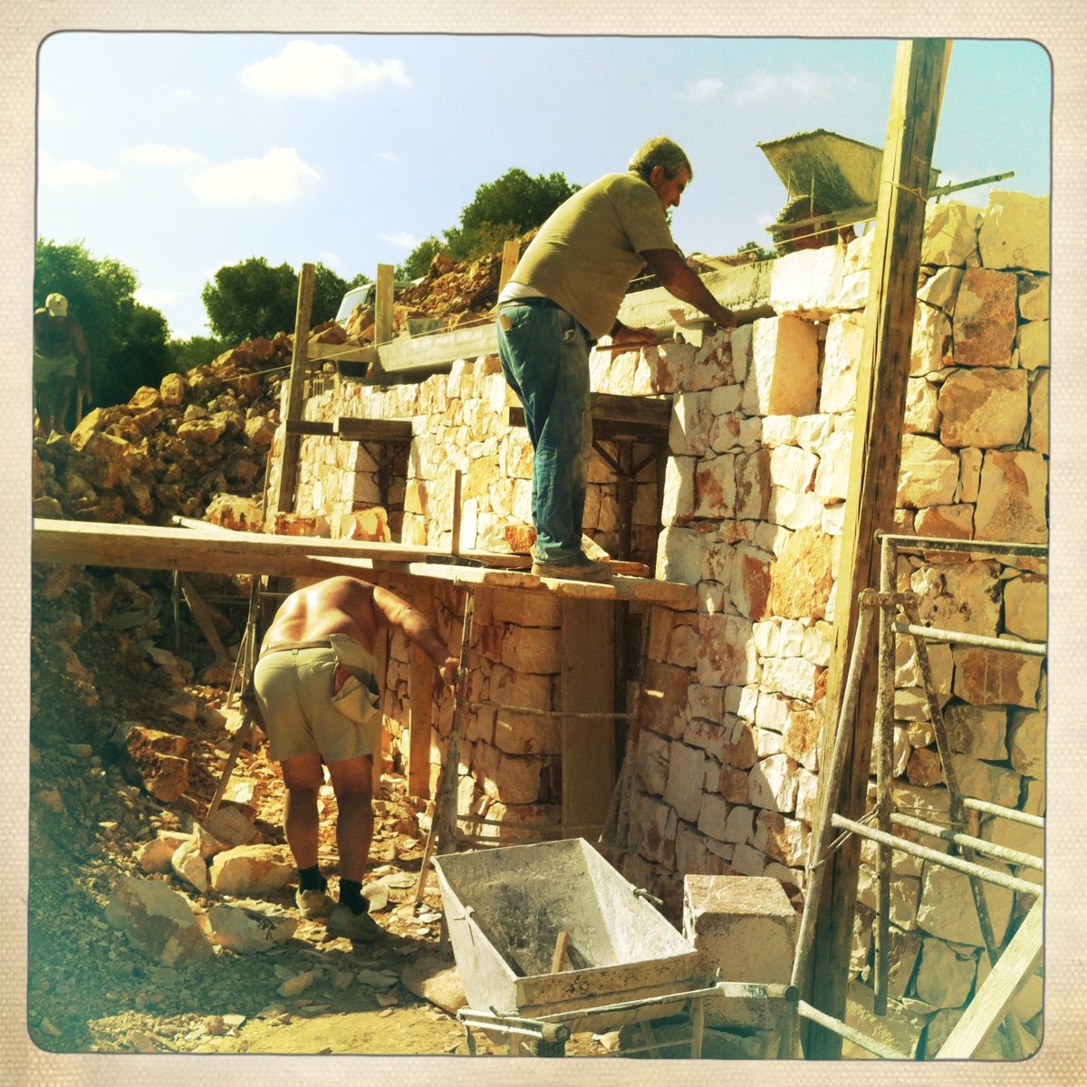 La restauration en cours before or during restoration